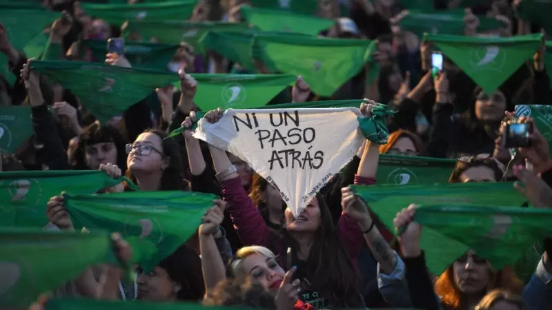 Manifetsación feminista en Argentina