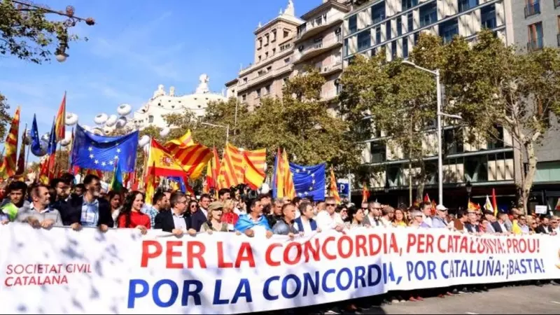 27/10/2019 - Manifestació de Societat Civil Catalana a Barcelona de l'octubre del 2019.