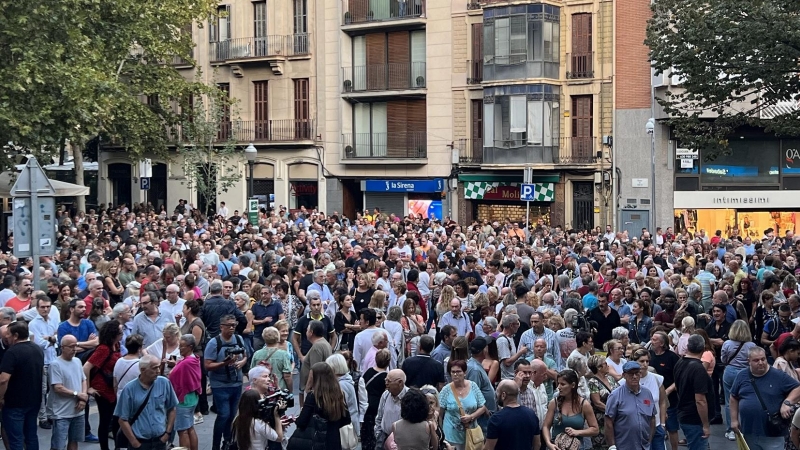 Imatge de la protesta a Manresa contra l'incivisme.