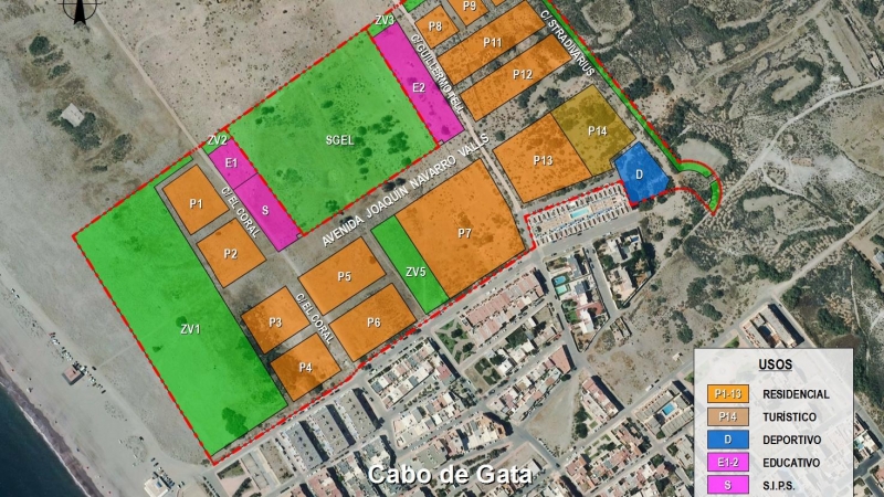 11/10/2023 - Plano urbanístico de Cabo de Gata.