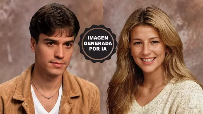 12/10/2023 Imagen generada por IA de Pedro Sánchez y Yolanda Díaz como estudiantes de instituto americano en los años 90.