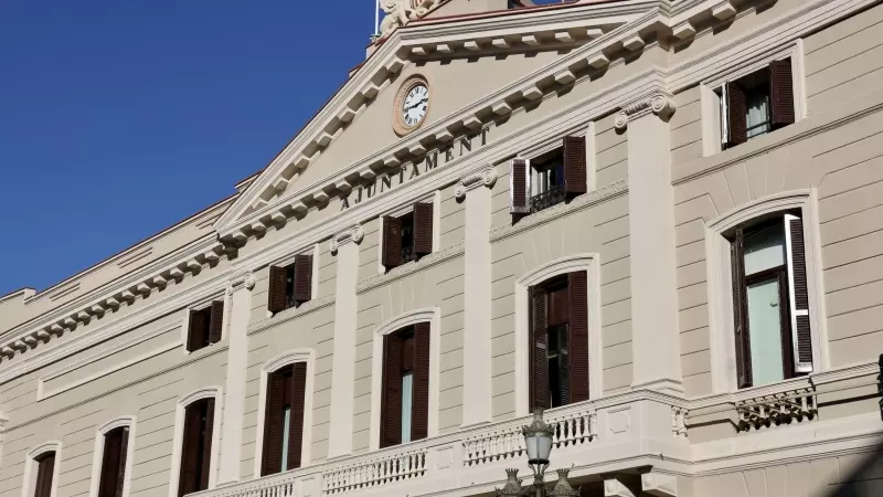 La balconada de l'Ajuntament de Sabadell, en una imatge d'arxiu