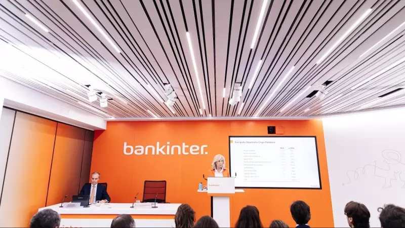 La consejera delegada de Bankinter, María Dolores Dancausa,  durante la presentación de los resultados del banco del tercer trimestre de 2023, en Madrid. E.P./Carlos Luján