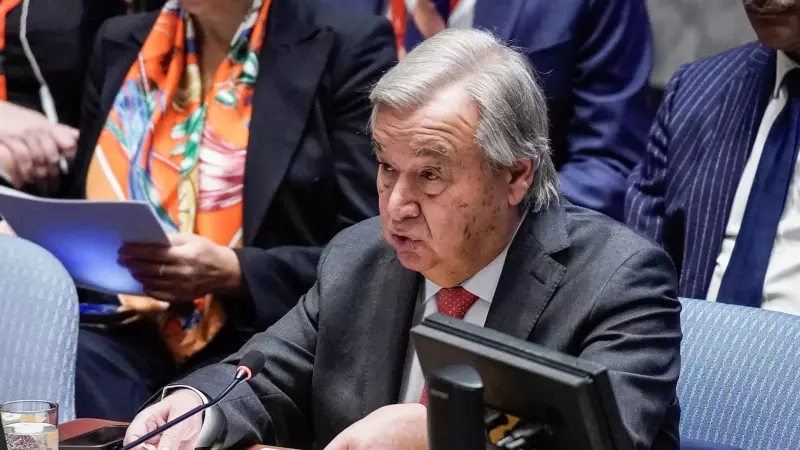 El secretario general de la ONU, Antonio Guterres, durante la reunión del Consejo de Seguridad, este 24 de octubre de 2023 en Nueva York.