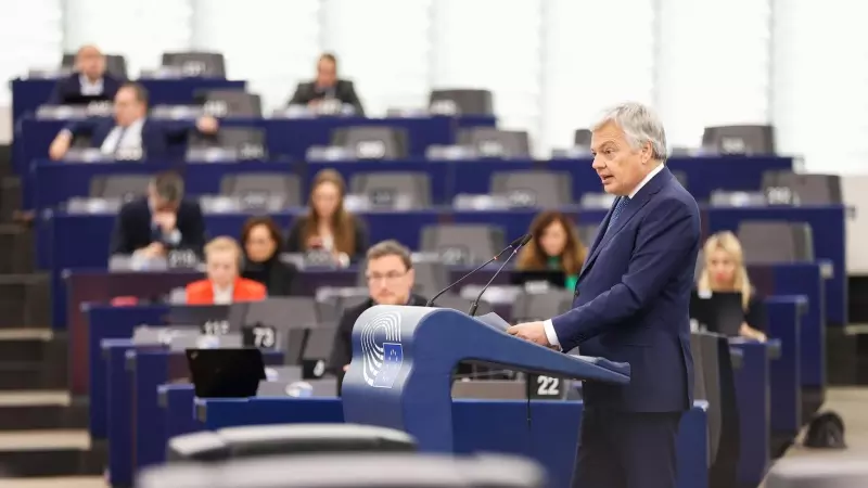 El comissari de Justícia, Didiers Reynders, durant el debat sobre l'amnistia al Parlament Europeu
