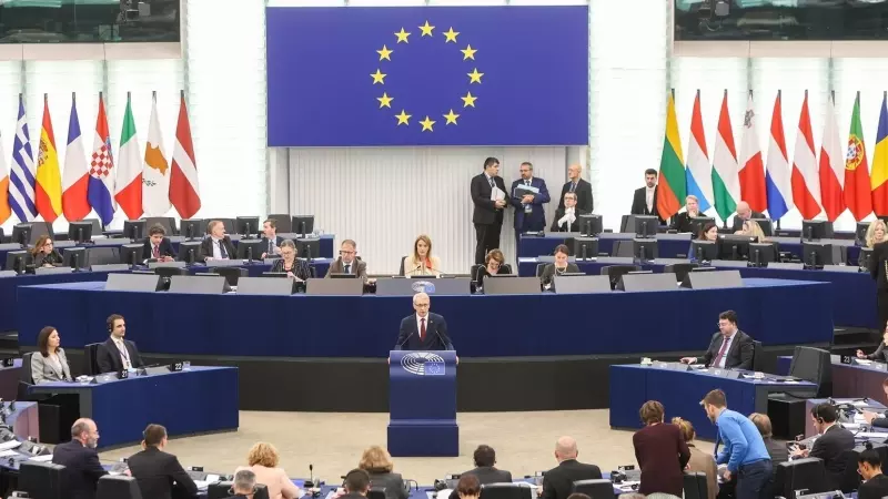 Pleno del Parlamento Europeo celebrado en Estrasburgo, a 22 de noviembre de 2023.