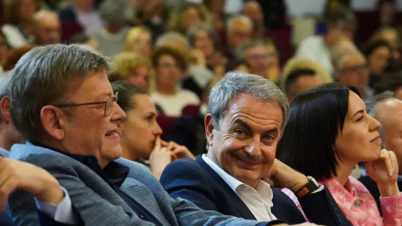 El expresidente del Gobierno Jose Luis Rodríguez Zapatero en un acto en la sede de UGT en València, a 3 de noviembre de 2023, en Valencia, Comunidad Valenciana