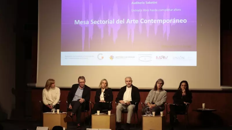 28/11/2023 - Fotografía de la presentación de propuestas de la Mesa Sectorial de Arte Contemporáneo, reunidos en el Museo Reina Sofía en Madrid el pasado jueves 23 de noviembre.