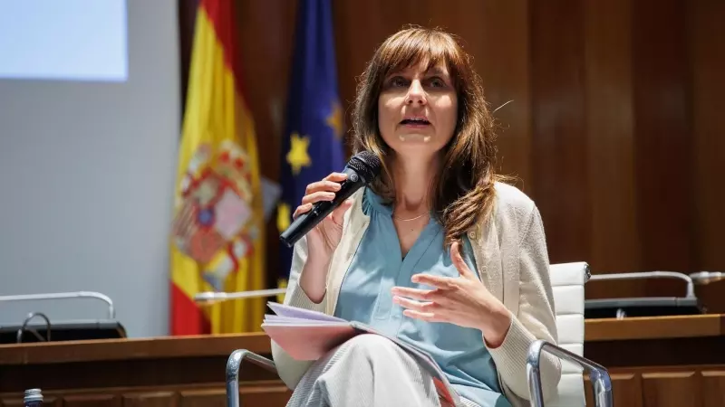 La directora General de Consumo, Bibiana Medialdea, interviene en un acto el pasado 24 de marzo de 2023.