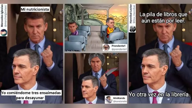 'Cuando el meme se convierte en realidad': los tuits más descacharrantes con una foto de Sánchez y Feijóo
