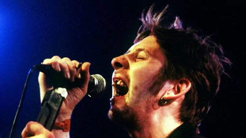 El cantante irlandés Shane MacGowan durante un festival en Montreux (Suiza), a 15 de julio de 1995.