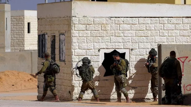 Imagen de archivo del Ejército israelí entrenando para la ofensiva terrestre dentro de la Franja de Gaza, a 27 de noviembre de 2023.