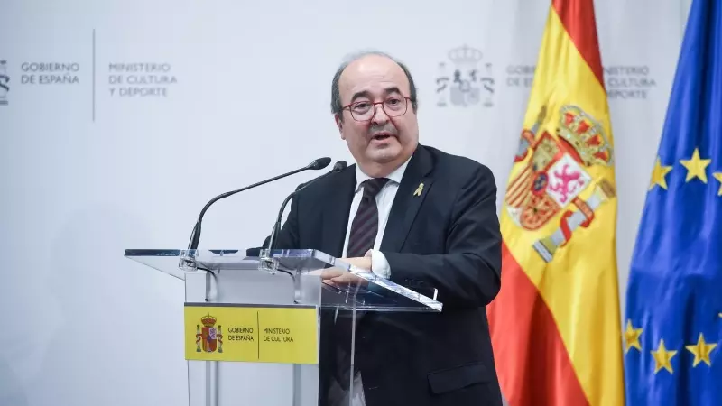 Miquel Iceta durante el traspaso de la cartera de Cultura el pasado 21 de noviembre de 2023, en Madrid.
