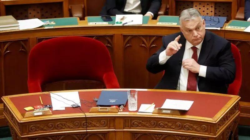 El primer ministro de Hungría, Viktor Orbán, durante una sesión en el Parlamento de Budapest, a 13 de diciembre de 2023.