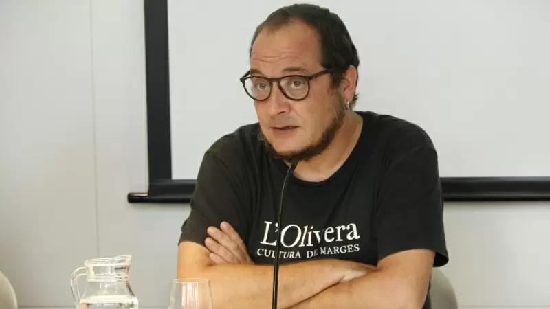 L'activista David Fernández en una roda de premsa, en una imatge d'arxiu