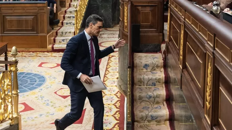 El presidente del Gobierno, Pedro Sánchez, durante un pleno en el Congreso de los Diputados, a 20 de diciembre de 2023, en Madrid