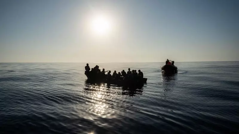 Una embarcación durante un rescate de Proactiva Open Arms en el Mediterráneo, a 3 de agosto de 2023.