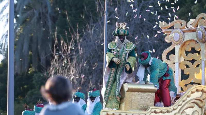 El Baltasar 'torero' de la cabalgata de los Reyes Magos  de Sevilla, a 5 de enero de 2024.
