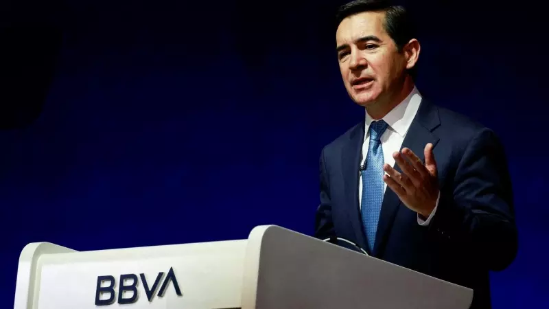 El presidente de BBVA, Carlos Torres, durante la junta de accionistas del banco, en el Palacio Euskalduna de Bilbao, en marzo de 2023. REUTERS/Vincent West