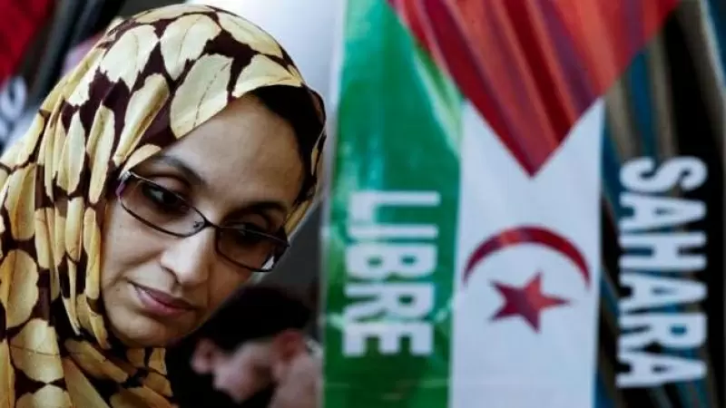 Aminatu Haidar, activista por los derechos humanos que fue reprimida por los Cuerpos de Seguridad marroquíes y expulsada a España.