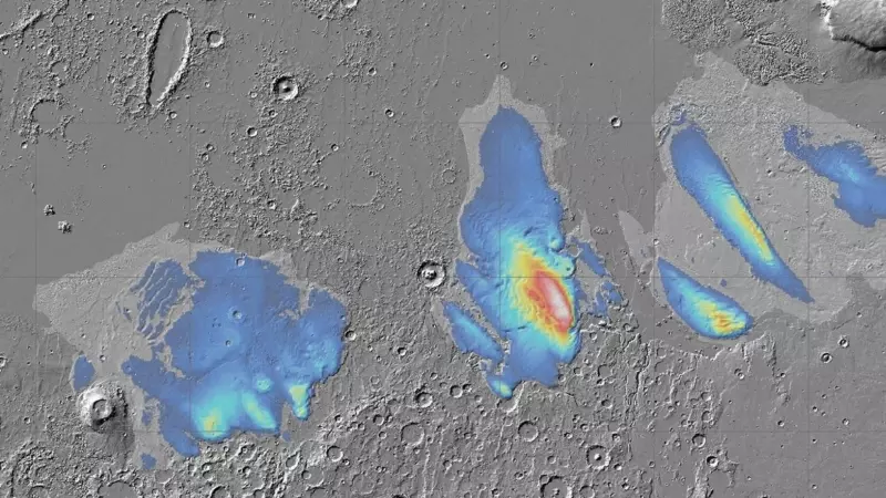 Los depósitos de hielo hallados en el ecuador de Marte, a 18 de enero de 2024.