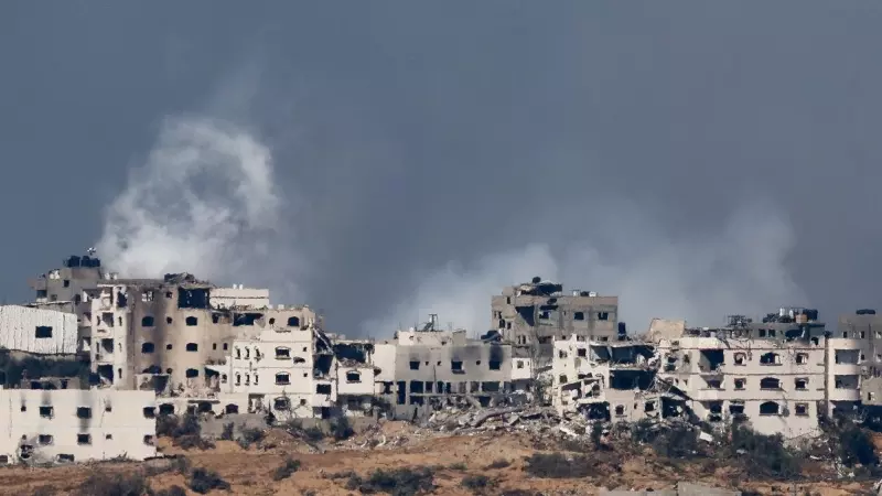 Edificios destruidos en Gaza tras los ataques israelíes, a 18 de enero de 2024