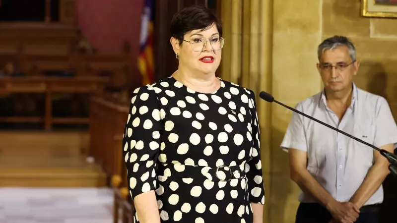Pilar Bonet, durante el acto de toma de posesión de los nuevos consellers del Consell de Mallorca, a 11 de julio de 2023