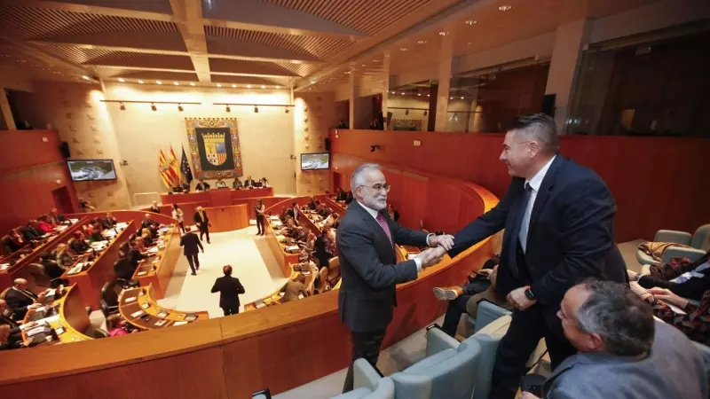 Pleno de las Cortes de Aragón, a 15 de febrero de 2024.