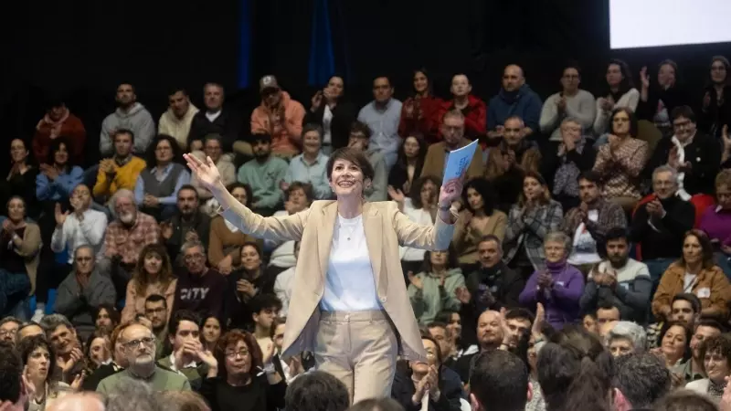 Ana Pontón, candidata del BNG a les eleccions gallegues en l'acte final de campanya,