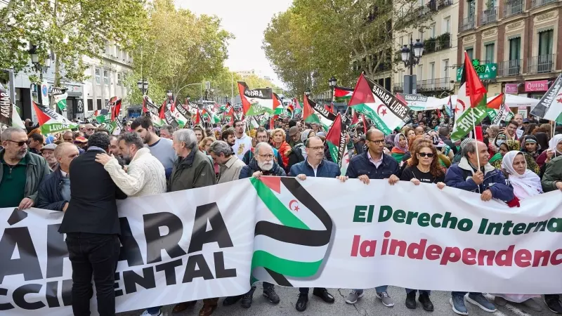 20/2/24 - Foto de archivo de una manifestación en apoyo al Sahara Occidental,  a 11 de noviembre de 2023, en Madrid (España).