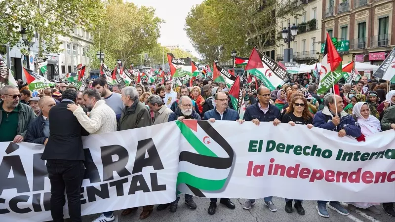 20/2/24 - Foto de archivo de una manifestación en apoyo al Sahara Occidental,  a 11 de noviembre de 2023, en Madrid (España).