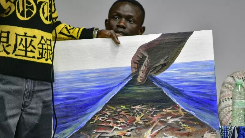 Una pintura del artista y activista Aboubacar Aminou. Imagen de archivo.