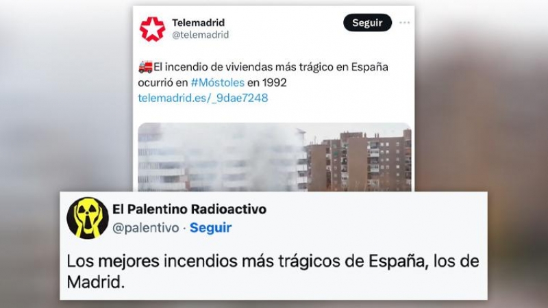 'Si no es el protagonista se aburre': críticas a una noticia de Telemadrid tras el incendio en València
