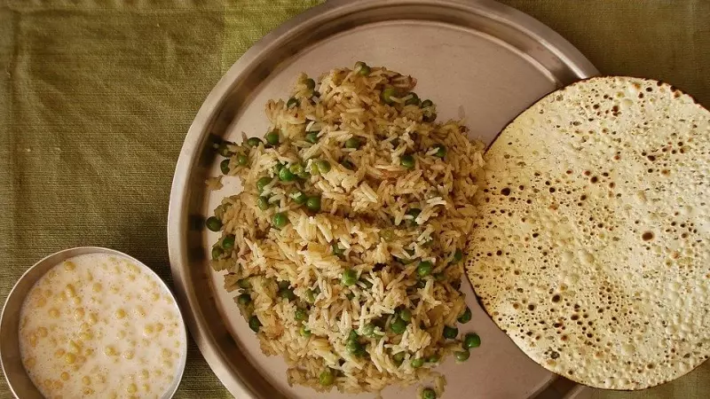 Pato confinado - Receta de matar pulao: el sencillo arroz con guisantes de la India