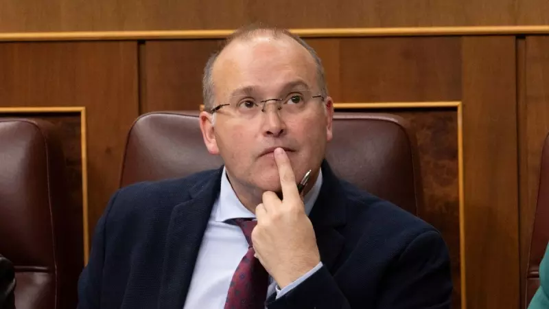 El portavoz del PP en el Congreso, Miguel Tellado, durante una sesión de control al Gobierno, en el Congreso, a 13 de diciembre de 2023, en Madrid.