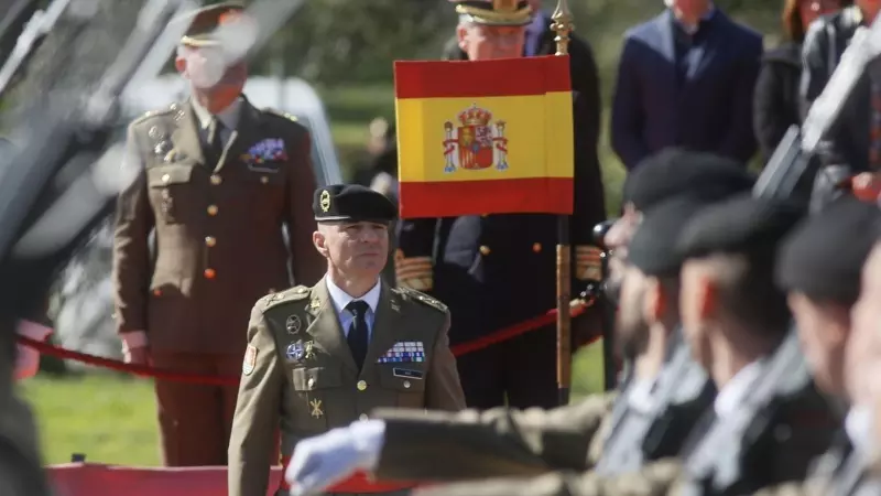 El general de brigada Fernando Ruiz Gómez durante el acto de toma de posesión de su nuevo cargo, a 16 de febrero de 2024, en Córdoba, Andalucía (España)