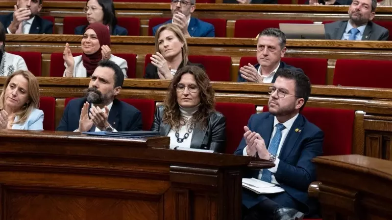 El pleno del debate a la totalidad de Presupuestos catalanes de 2024 en el Parlament, en Barcelona.