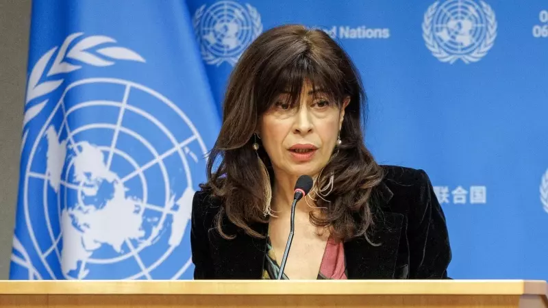 La ministra de Igualdad, Ana Redondo, durante su intervención en la Comisión para el Estatus de la Mujer de la ONU, a 14 de marzo de 2024.