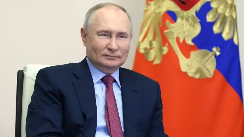 El presidente ruso Vladimir Putin asiste a una ceremonia por videoconferencia en las afueras de Moscú, a 14 de marzo de 2024.