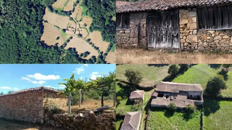 Vistas de Donelle (Lugo), la aldea que ha comprado el proyecto Guardabosques para rehabilitar como centro de formación.