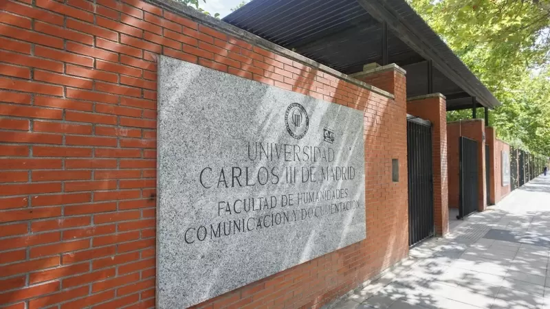 19/03/2024 Entrada a la facultad de Ciencias de Comunicación de la Universidad Carlos III, a 7 de septiembre de 2023, en Getafe, Madrid.