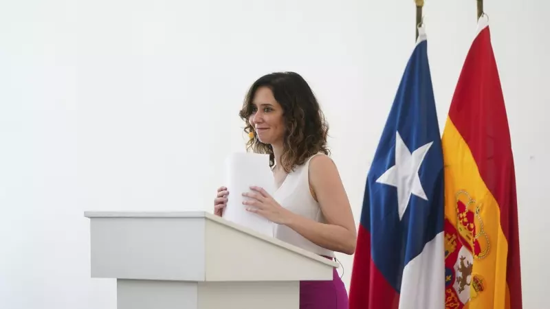 La presidenta de la Comunidad de Madrid, Isabel Díaz Ayuso, en Santiago de Chile, a 23 de marzo de 2024. - EFE