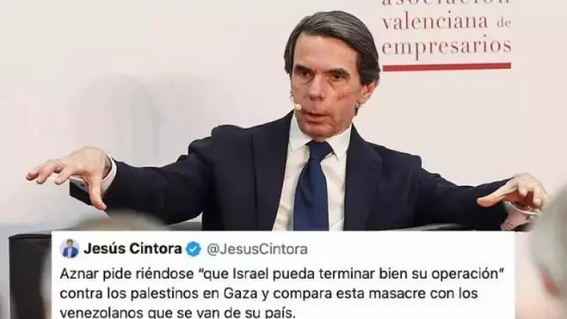 'Por donde pisa Aznar no vuelve a crecer la decencia': nuevo bochorno con sus palabras sobre la 'operación' de Israel