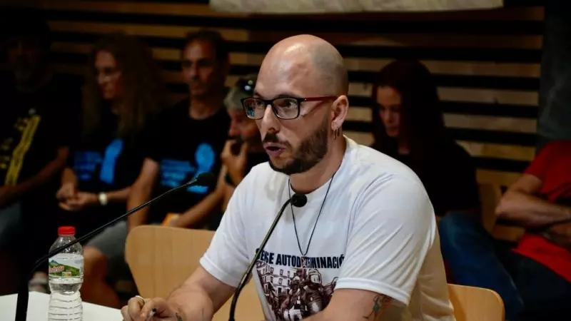 2023 - L'activista independentista Adrián Sas en un acte.