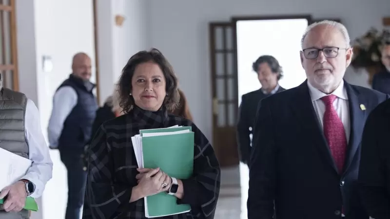 A la derecha, el exviceconsejero de Salud, Miguel Ángel Guzmán, en una imagen de archivo junto a la consejera de Salud, Catalina García.