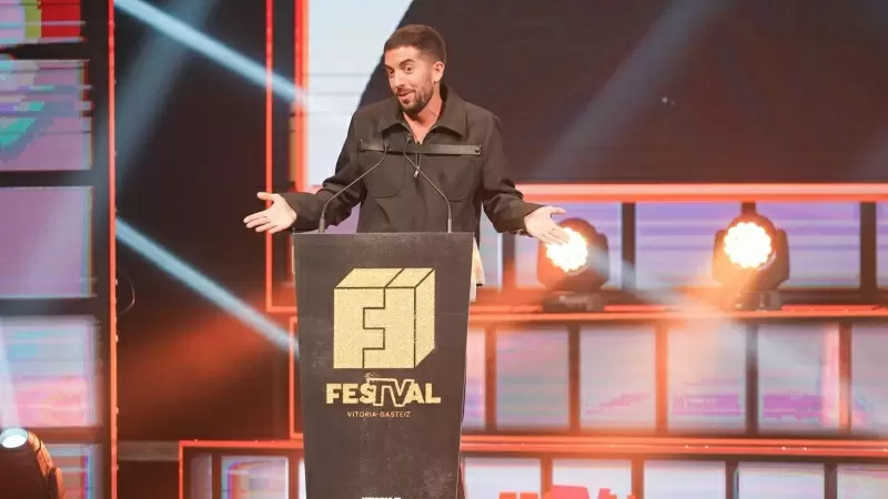 El presentador David Broncano durante una gala de premios en Vitoria, a 9 de septiembre de 2023.