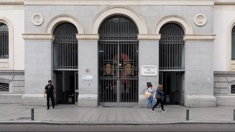 Fachada del Tribunal de Cuentas, a 22 de mayo de 2023, en Madrid.