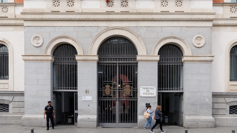 Fachada del Tribunal de Cuentas, a 22 de mayo de 2023, en Madrid.