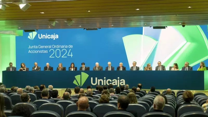 Vista de la junta de accionistas de Unicaja.