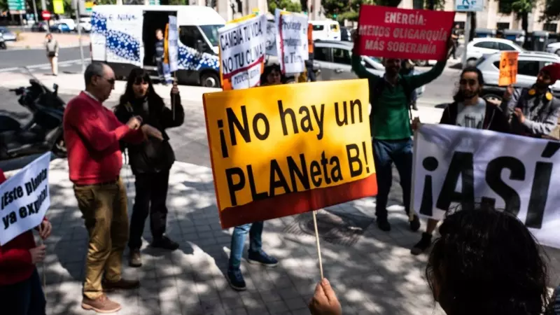 Protesta en Madrid contra la crisis climática, a 17 de mayo de 2023.